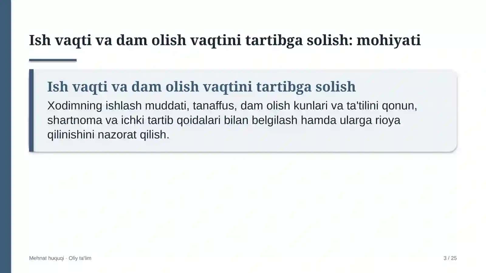 elchixonalarda ish vaqti va dam olish vaqtini tartibga solish 7508 3