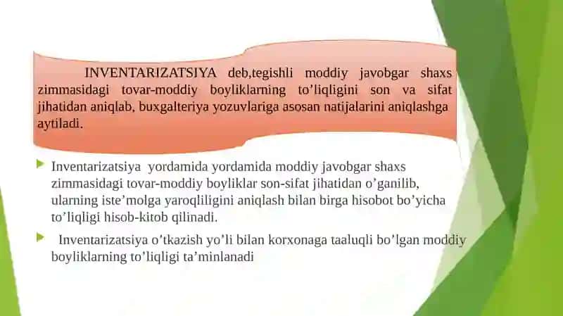 Inventarizatsiyatushunchasivauningturlari 3