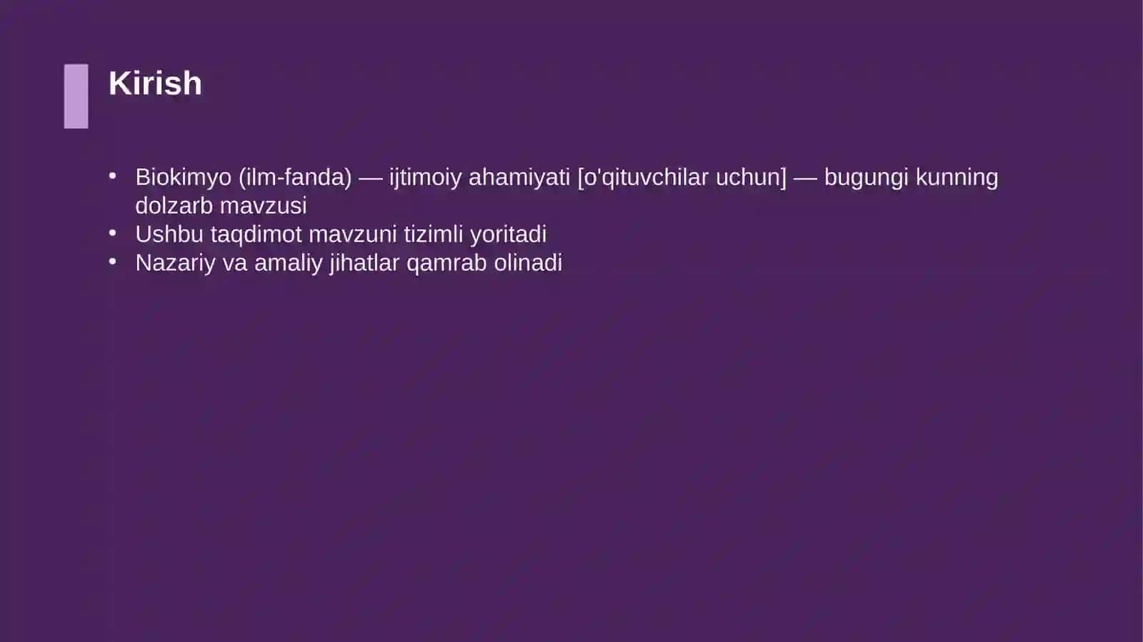 Biokimyo (ilm-fanda) — ijtimoiy ahamiyati [o'qituvchilar uchun] 3
