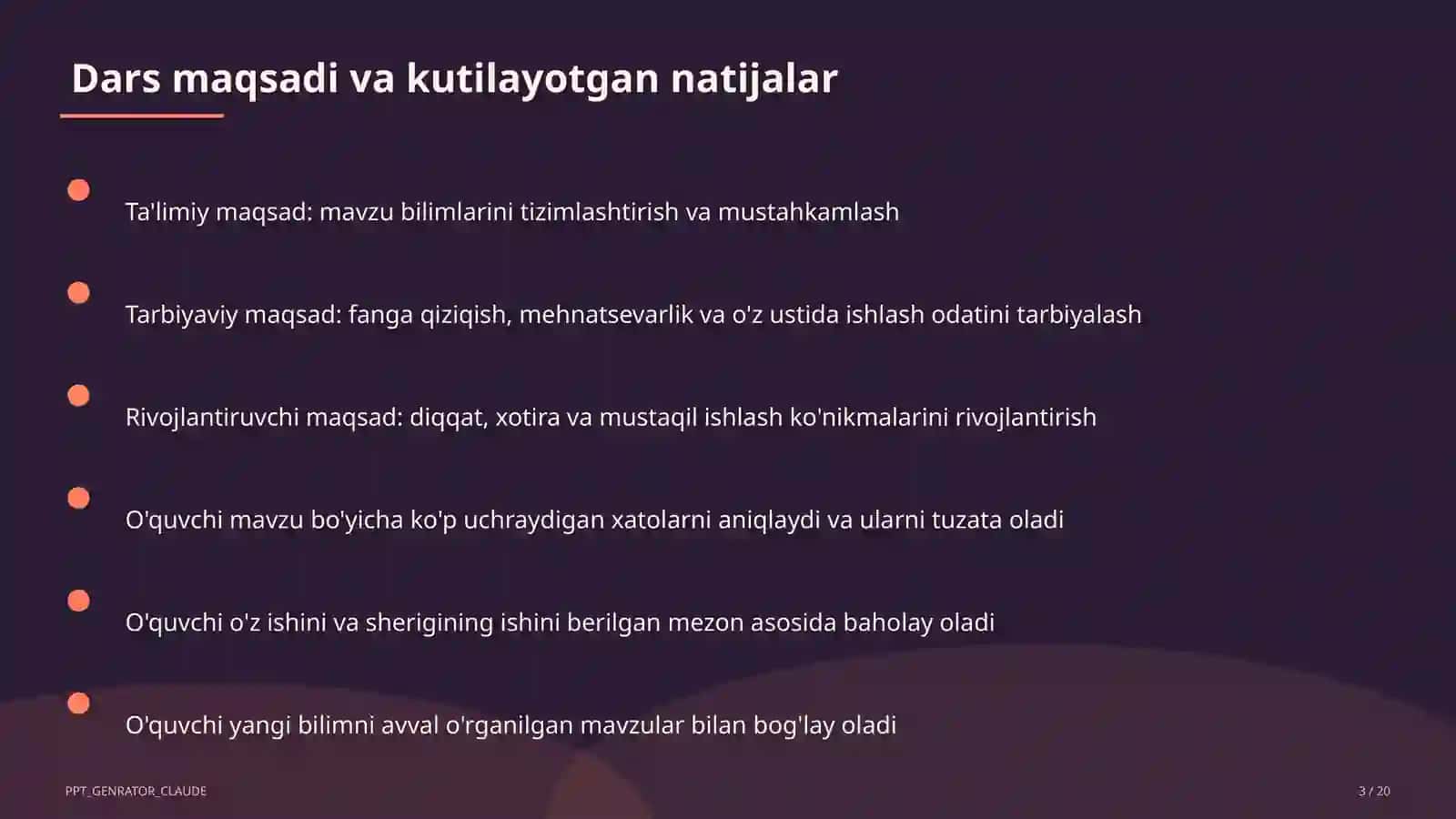 Otlarda son, egalik va kelishik (6-sinf) 3