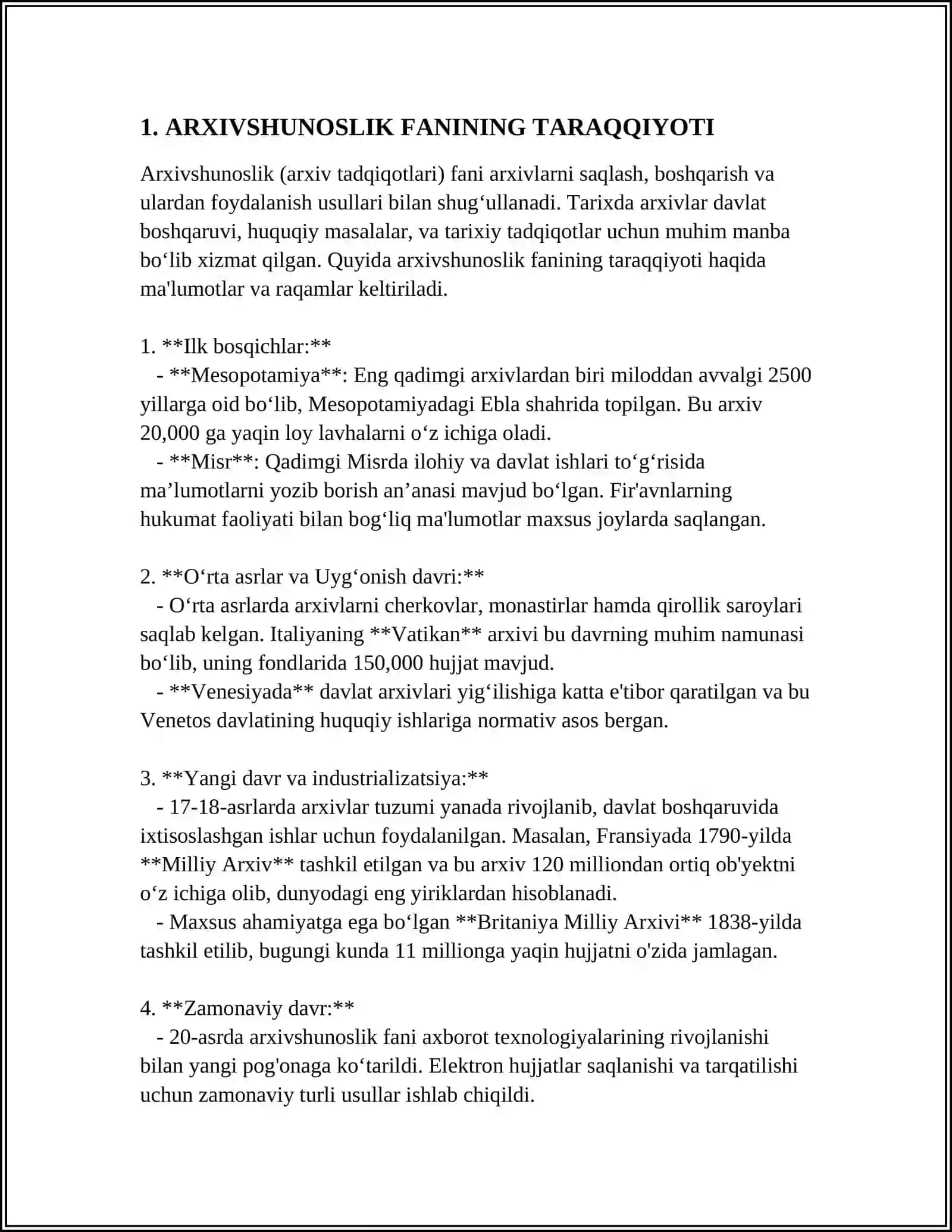 ARXIVSHUNOS KASBINING HOZIRGI KUNDAGI AHAMIYATI 3