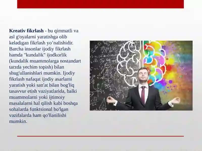 Kreativ fikrlash 3