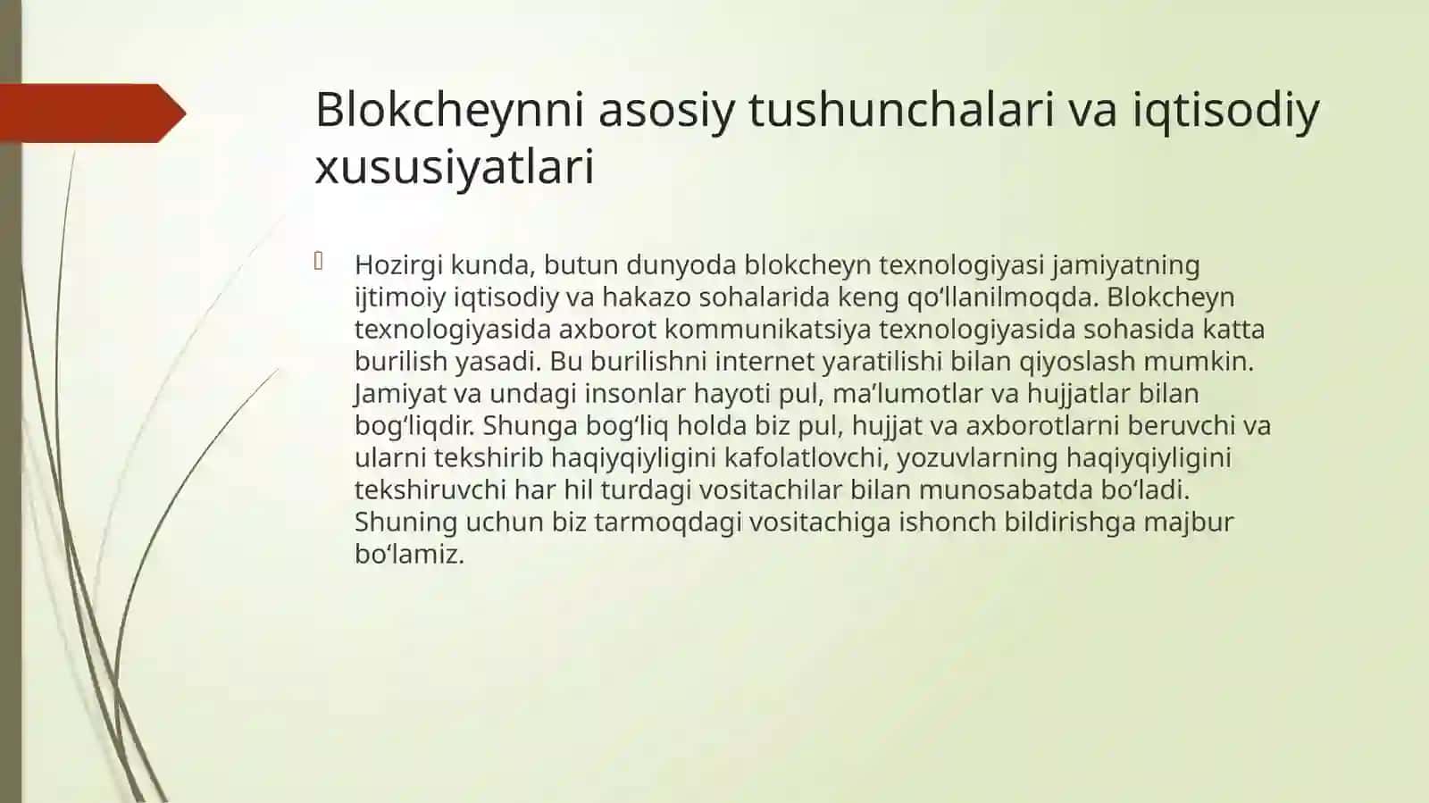 RAQAMLI IQTISODIYOTDA BLOKCHEYN TEXNOLOGIYALARI 3