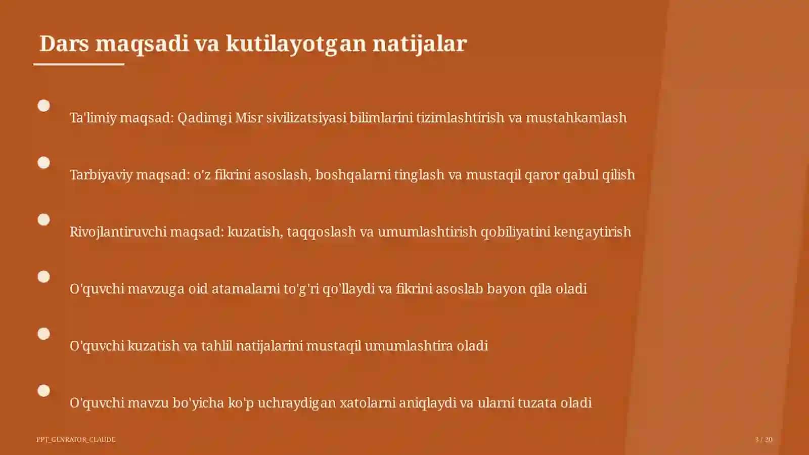 Qadimgi Misr sivilizatsiyasi (6-sinf) 3
