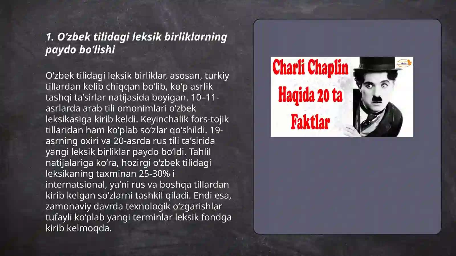 Leksikografiya haqida maʼlumot.Oʻzbek tili leksikasing tarixiy taraqqiyoti 3