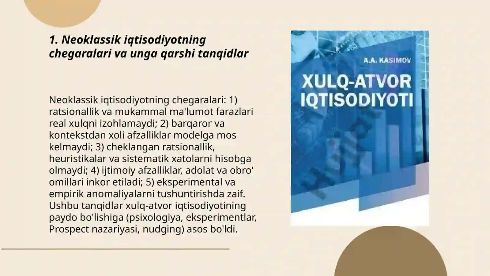 Xulq atvor iqtisodiyoti nazariyasining shakillanish manbalari 3