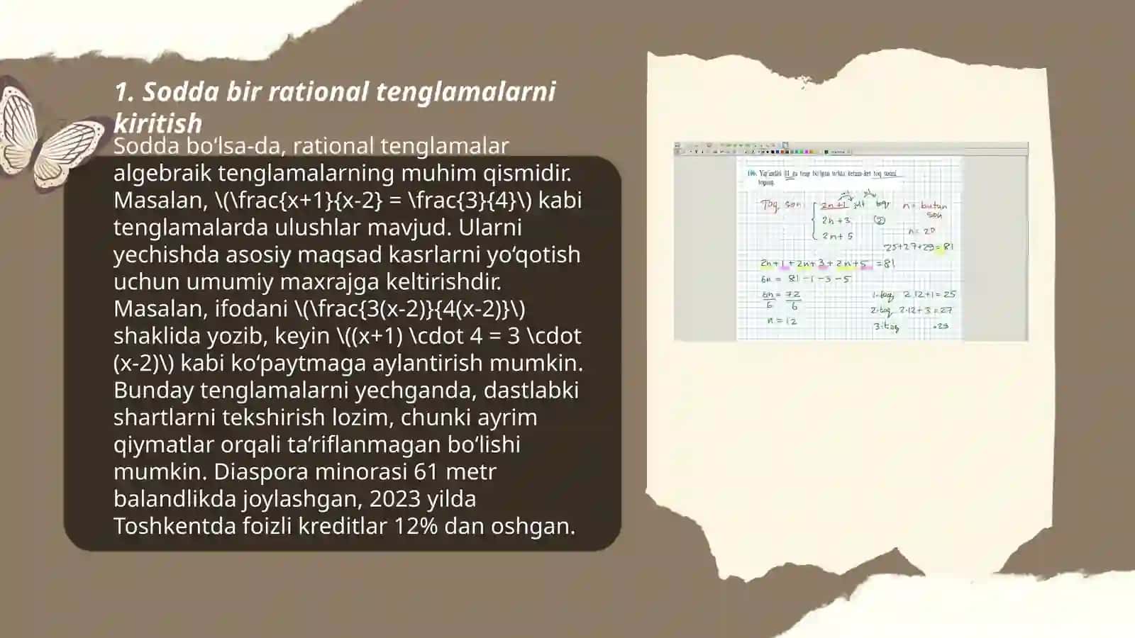Sodda ratsional tenglamalar 3