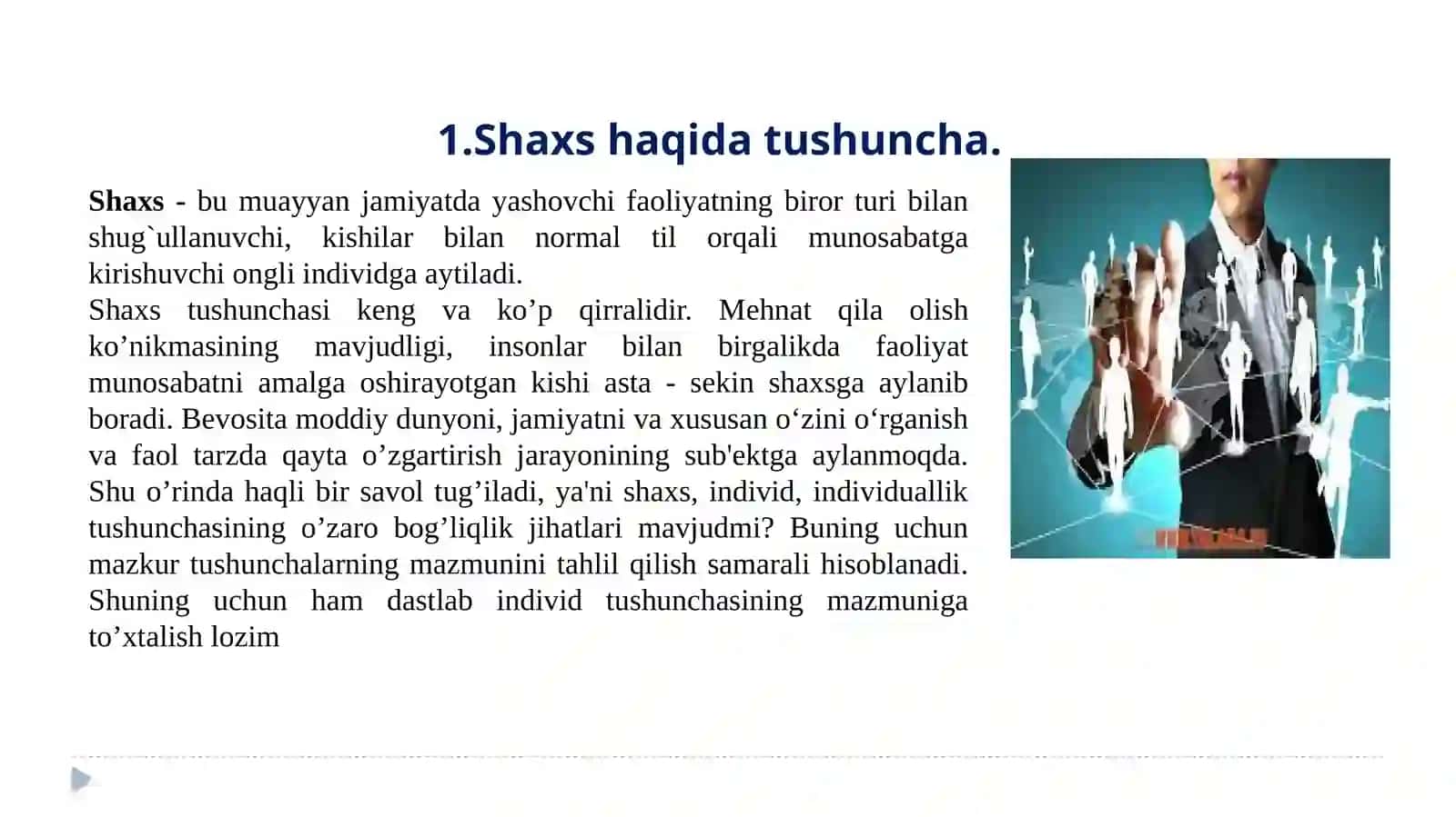 Shaxshaqida tushuncha 3