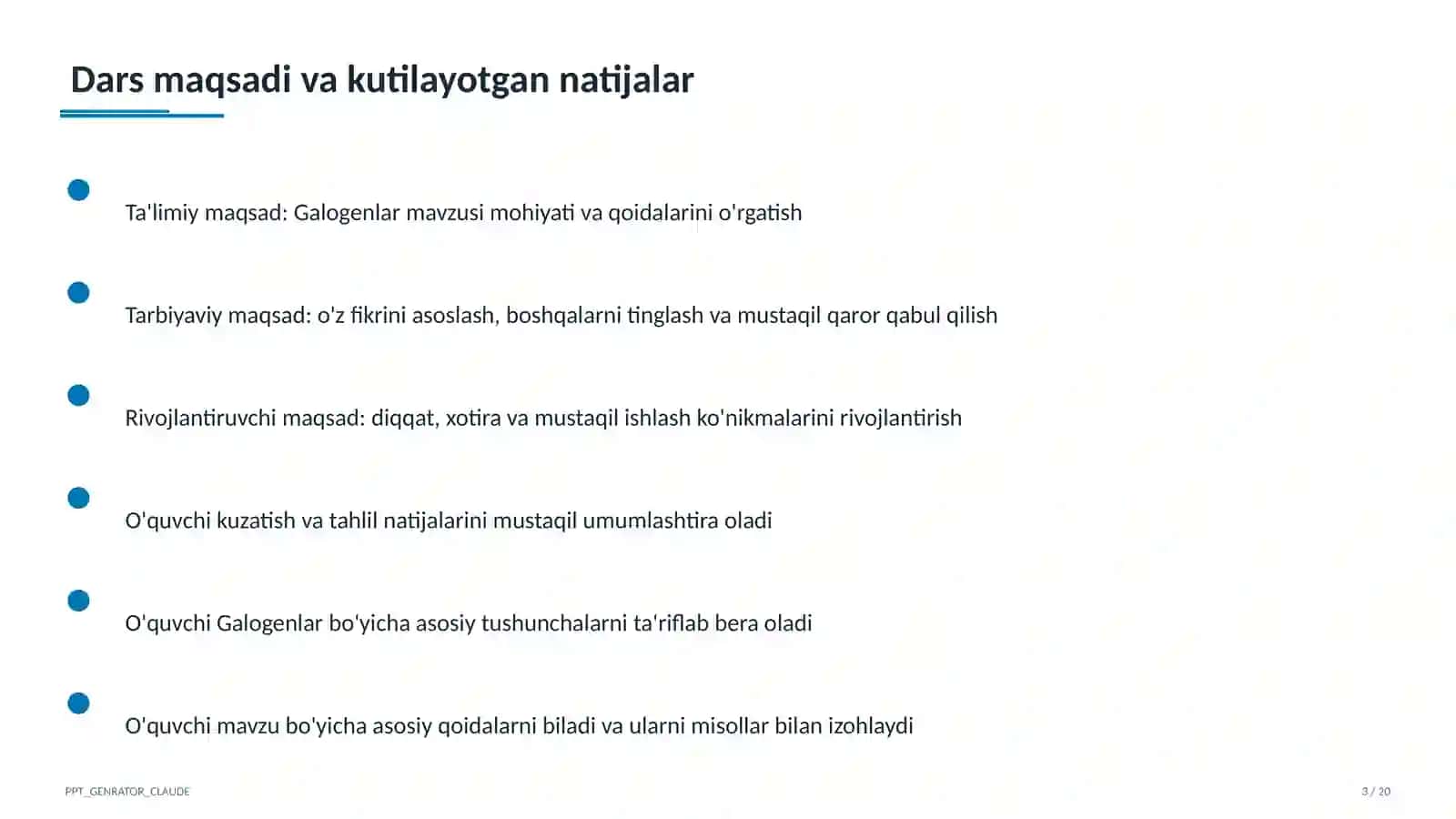 Galogenlar (9-sinf) 3