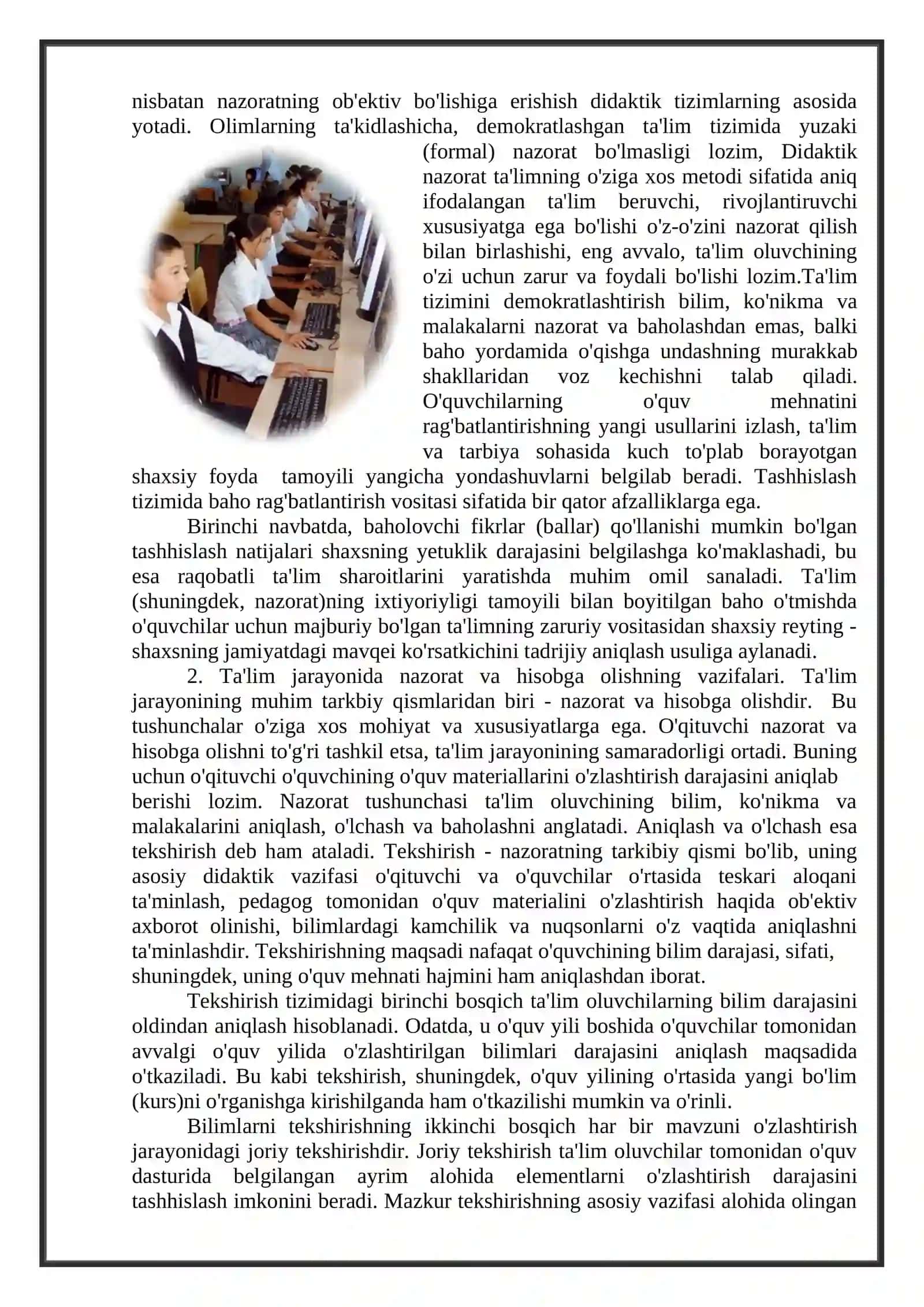 Ta’lim olganlikni tashxis etish 3