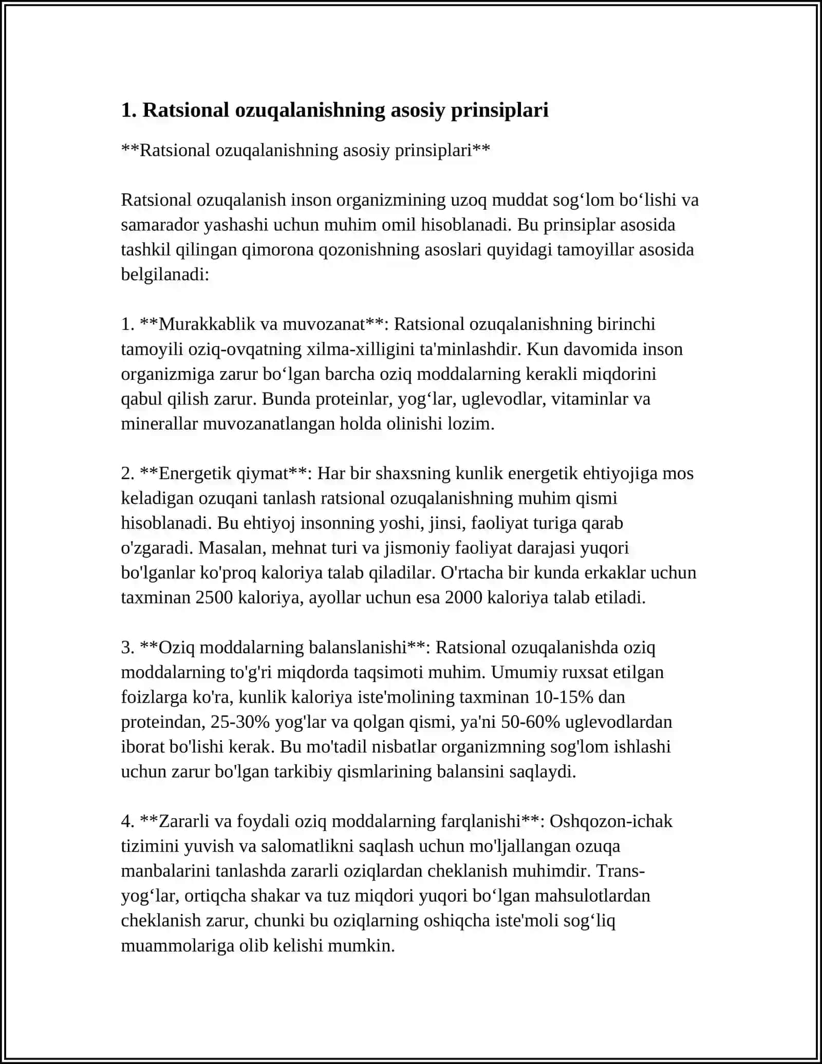 SPORTCHILAR RATSIONAL OZIQLANISHINI TASHKIL ETISH 3