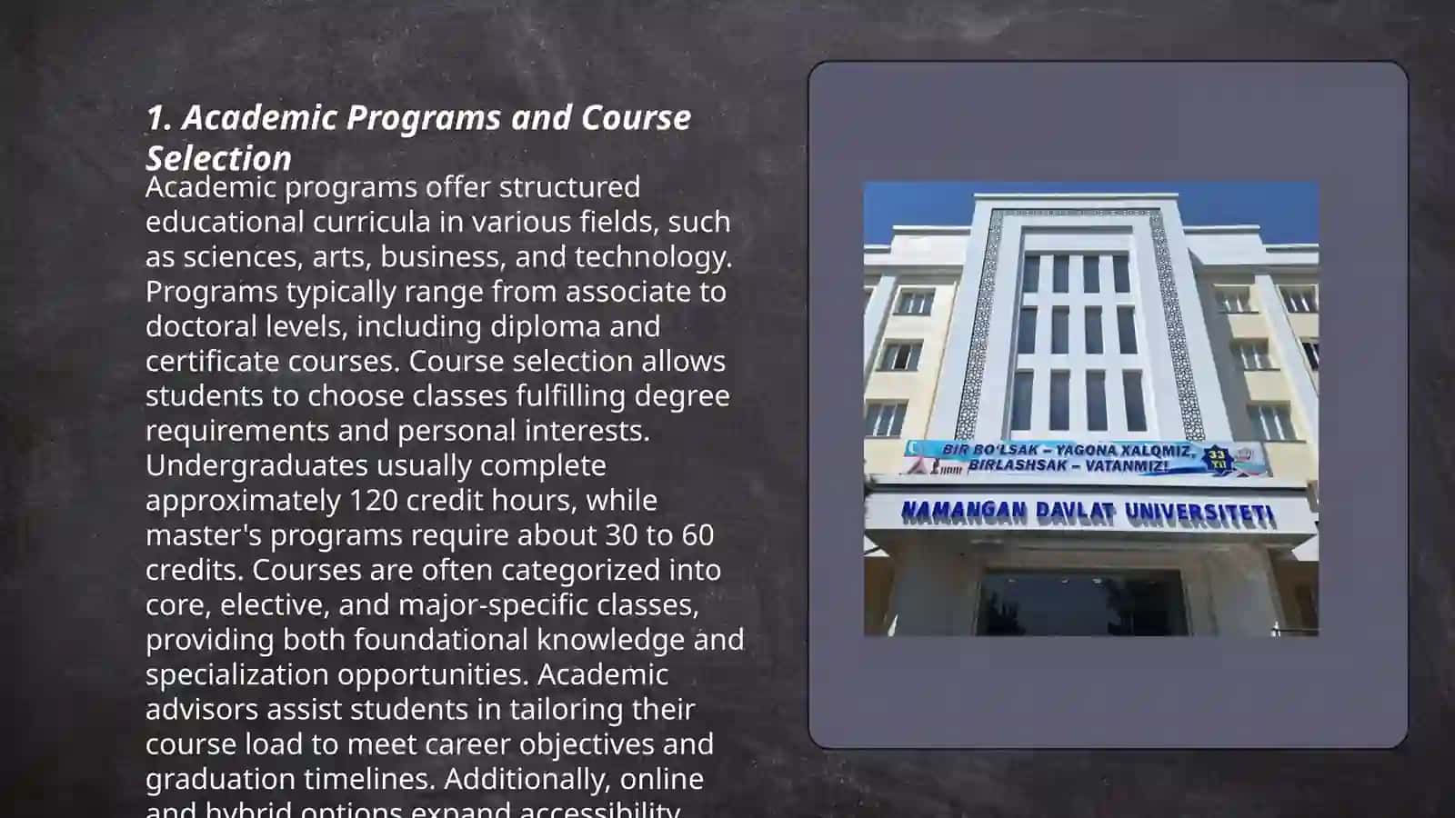 Academic Programs and Course Selection 3