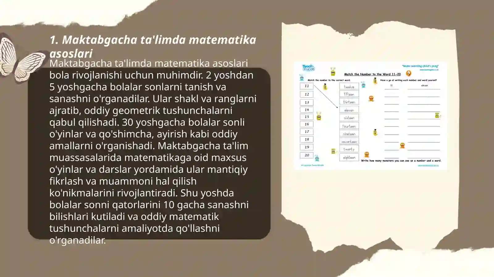 Maktabgacha ta'limda matematika asoslari 3