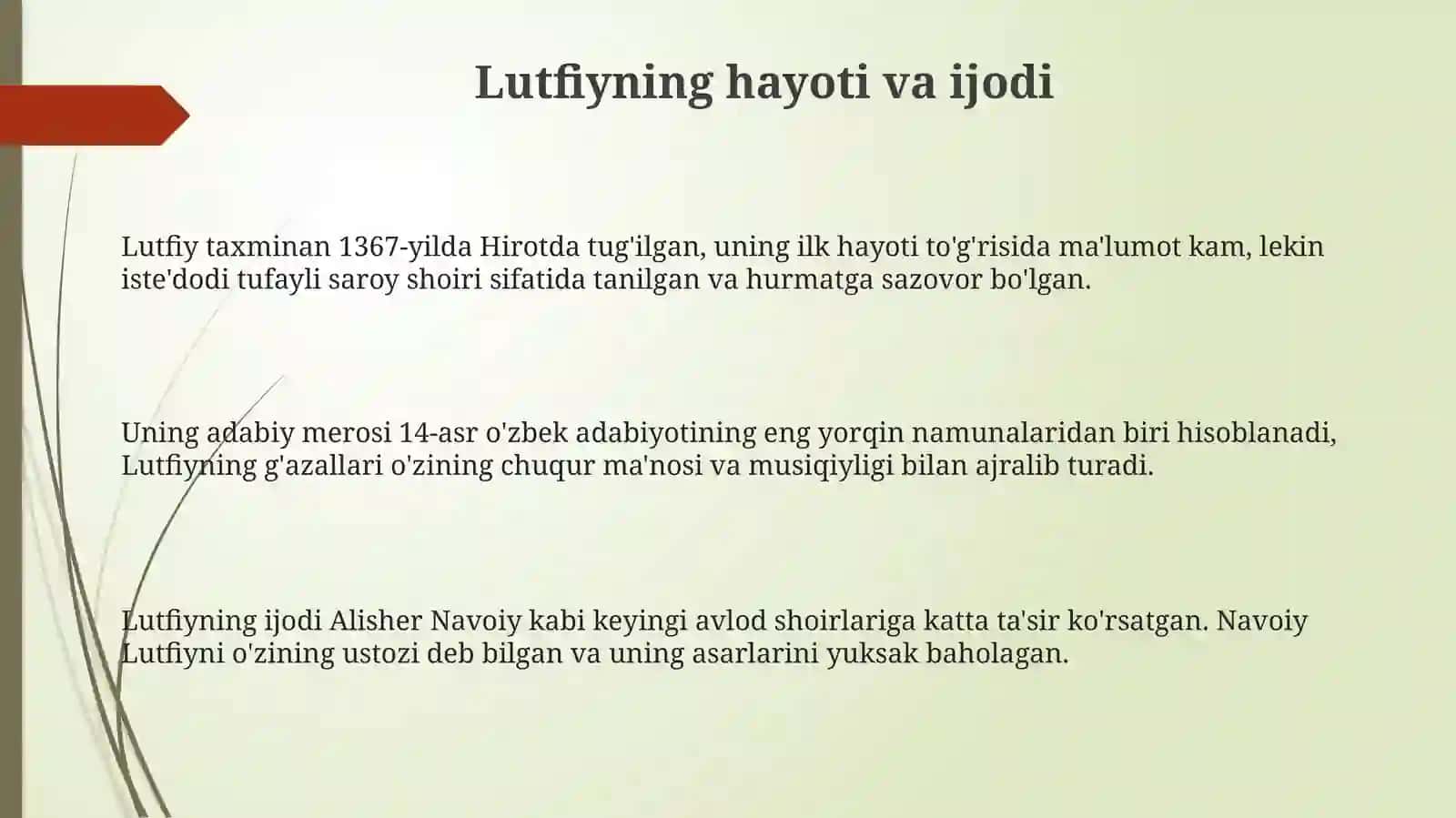 Lutfiy lirikasi 3