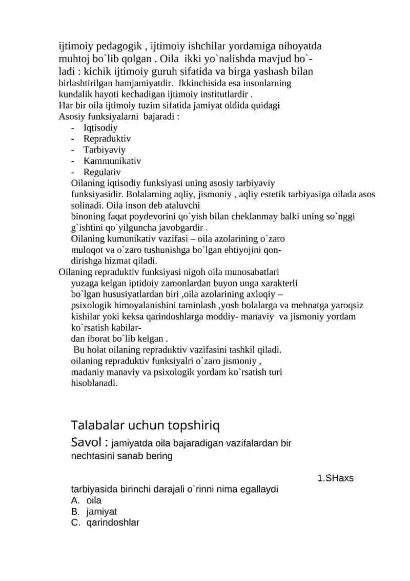 Ijtimoiy pedagogika fanidan Tayyorlagan MARUZA 3