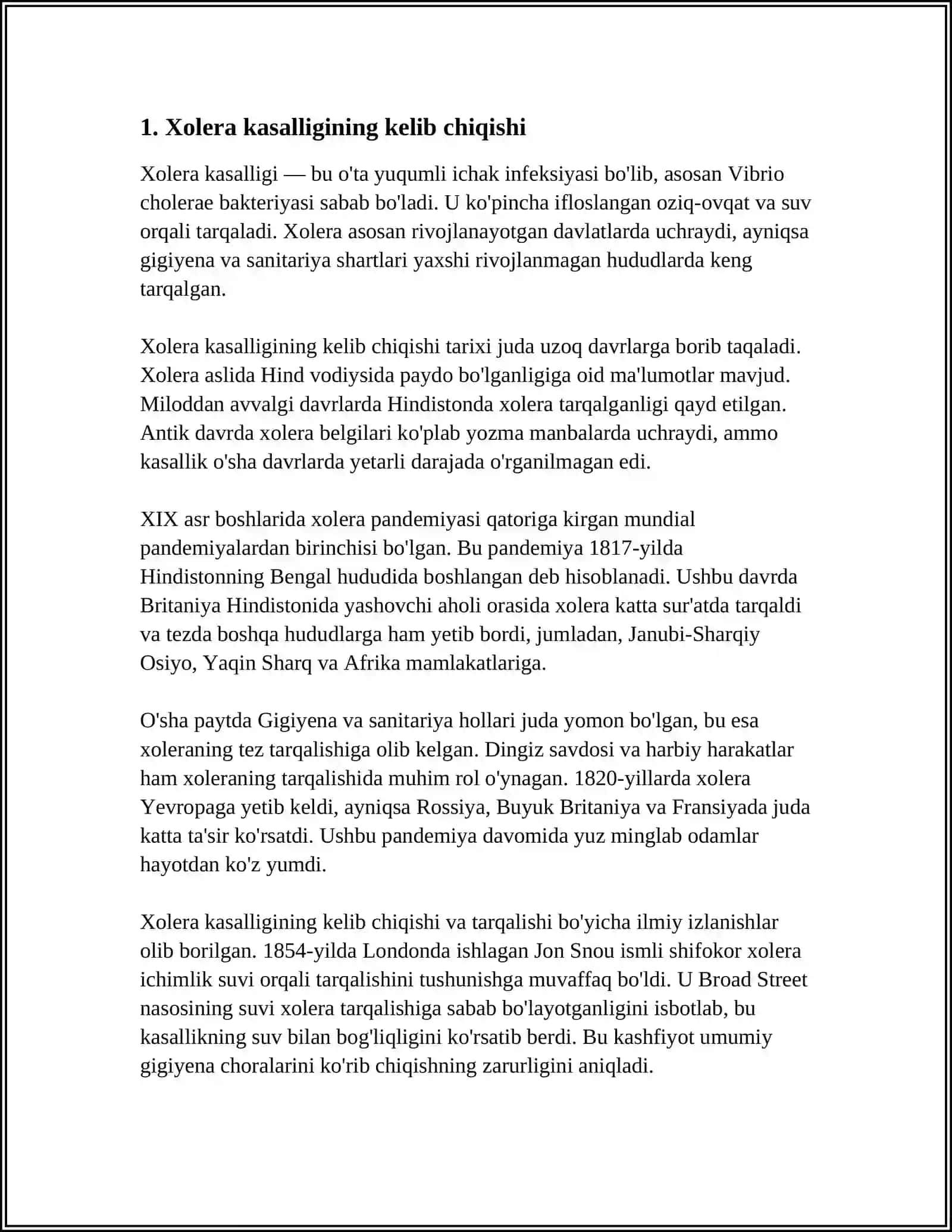 Xolera kasalligi 3