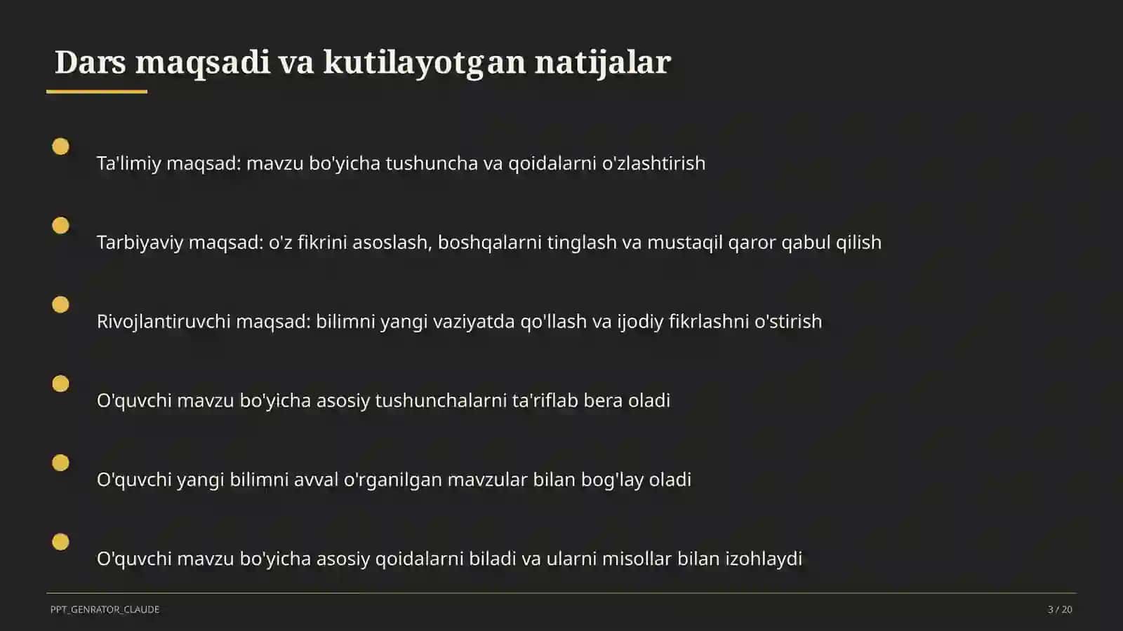 Otlarda son, egalik va kelishik (6-sinf) 3