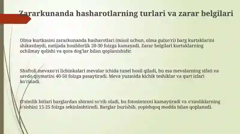Mevali daraxtlarga zarar yetkazuvchi hashoratlar 3