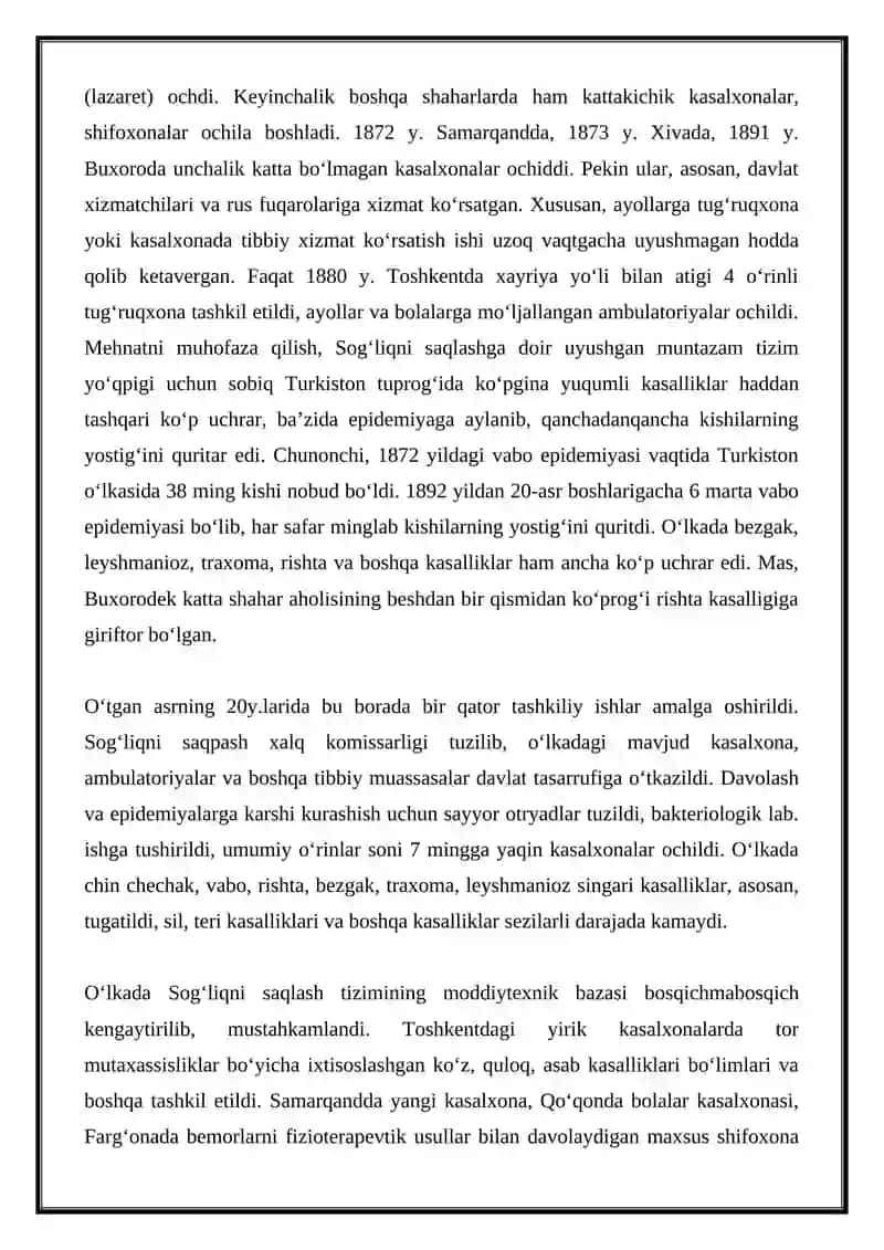 O'ZBEKISTON RESPUBLIKASI SOG'LIQNI SAQLASH TIZIMINI BOSHQARISH JARAYONINI AVTOMATLASHTIRISH 3