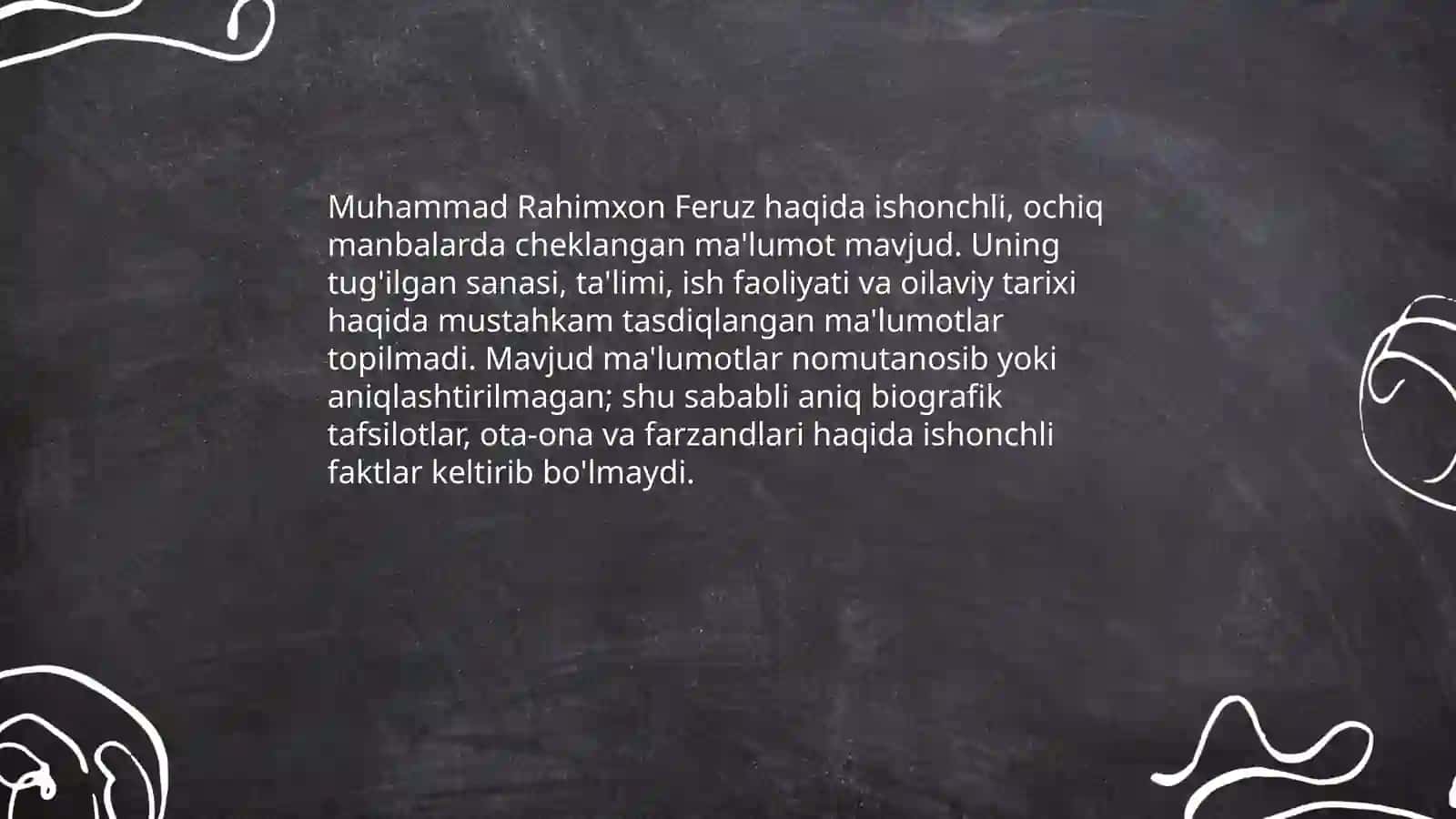 Muhammad Rahimxon Feruz hayoti va ijodi 3