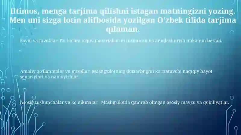 Talim mazmuni 3