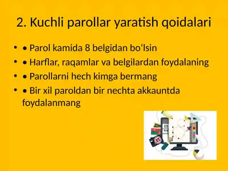 Axborot xavfsizligi qoidalari 3