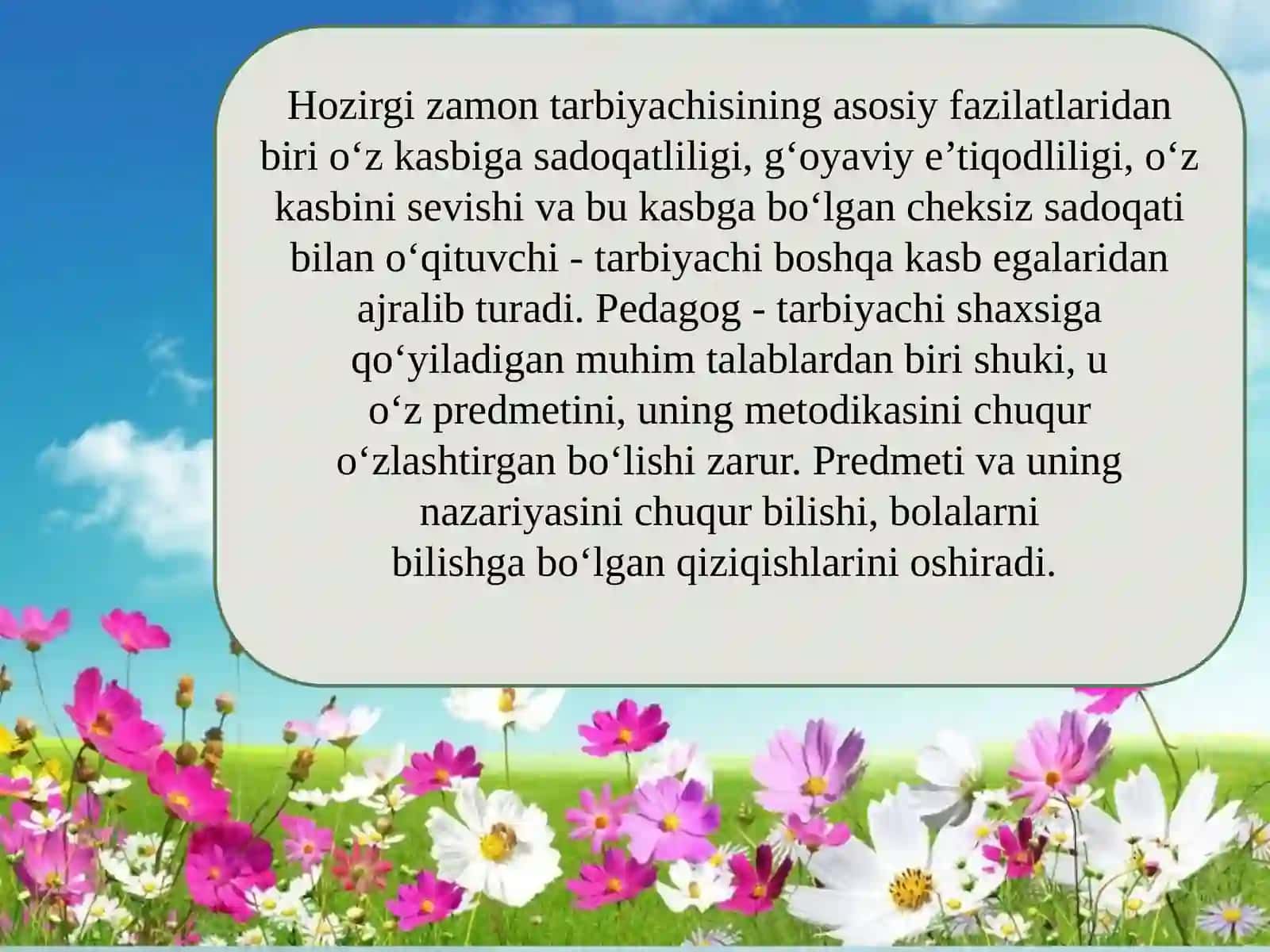 Tarbiyachi nutqiga qo‘yiladigan pedagogik talablar 3
