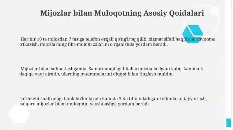 Mijozlar bilan Muloqotning Asosiy Qoidalari 3