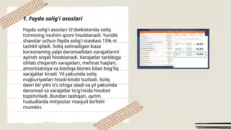 Foyda solig'ining jami daromad tarkibi xamda soliq solishda hisobga olinmaydigan daromadlar 3