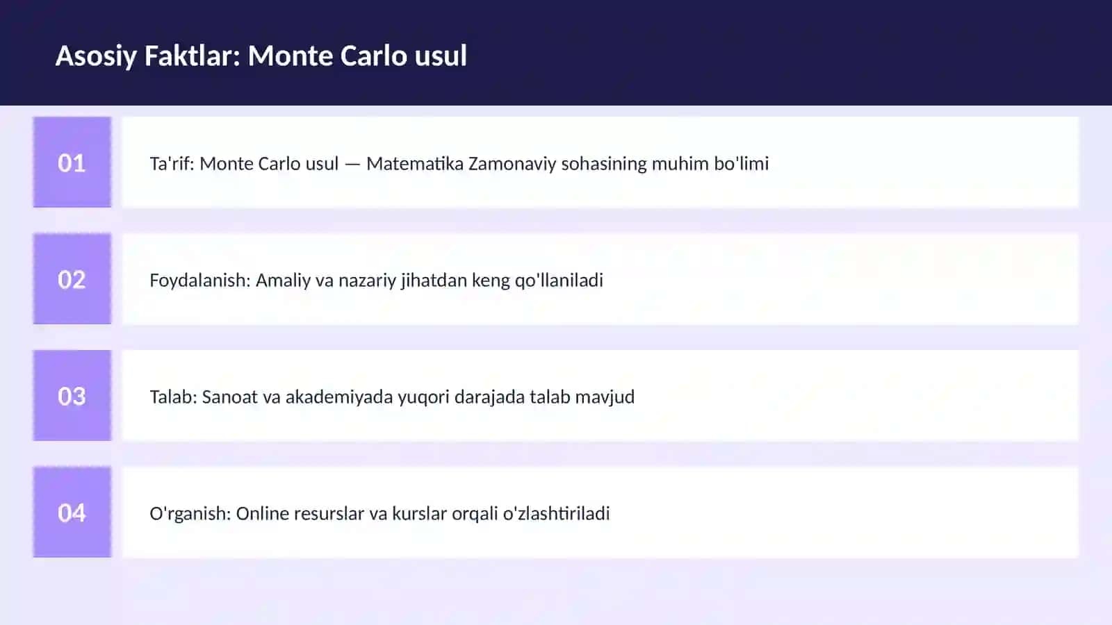 Monte Carlo usul 3