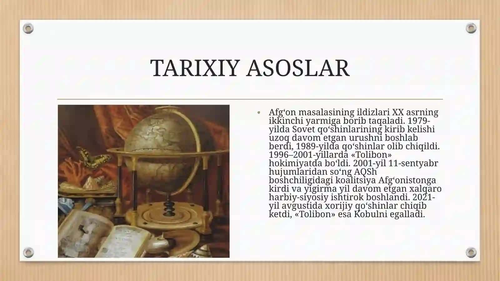 Afg‘on masalasi xalqaro munosabatlar tizimida 3