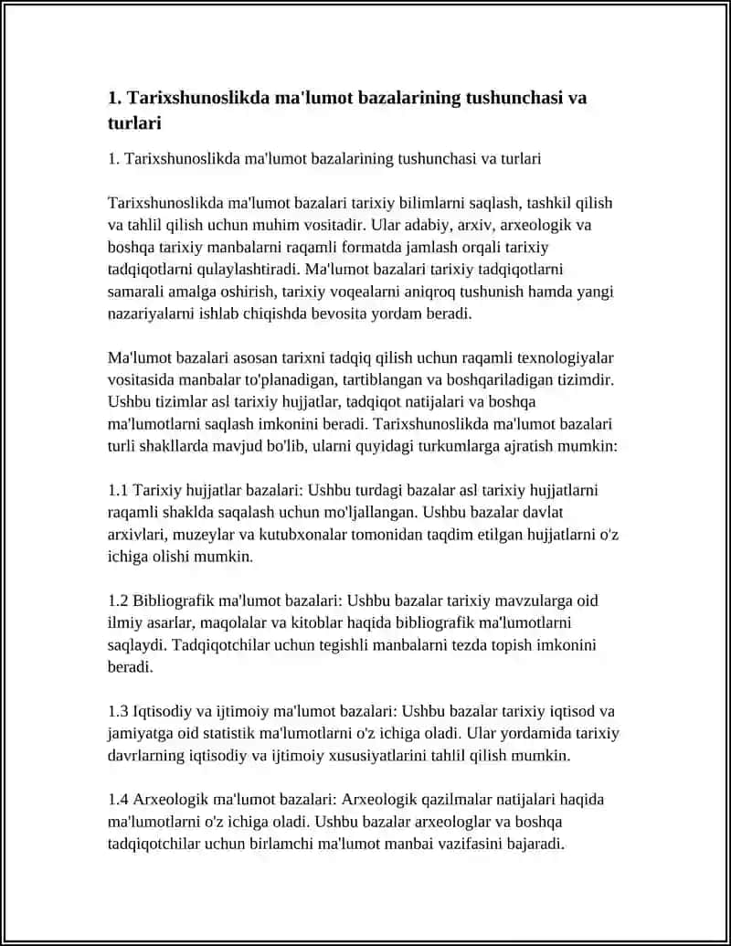 TARIXSHUNOSLIKDA MAʼLUMOT BAʼZALARI VA ULARNING AHAMIYATI 3