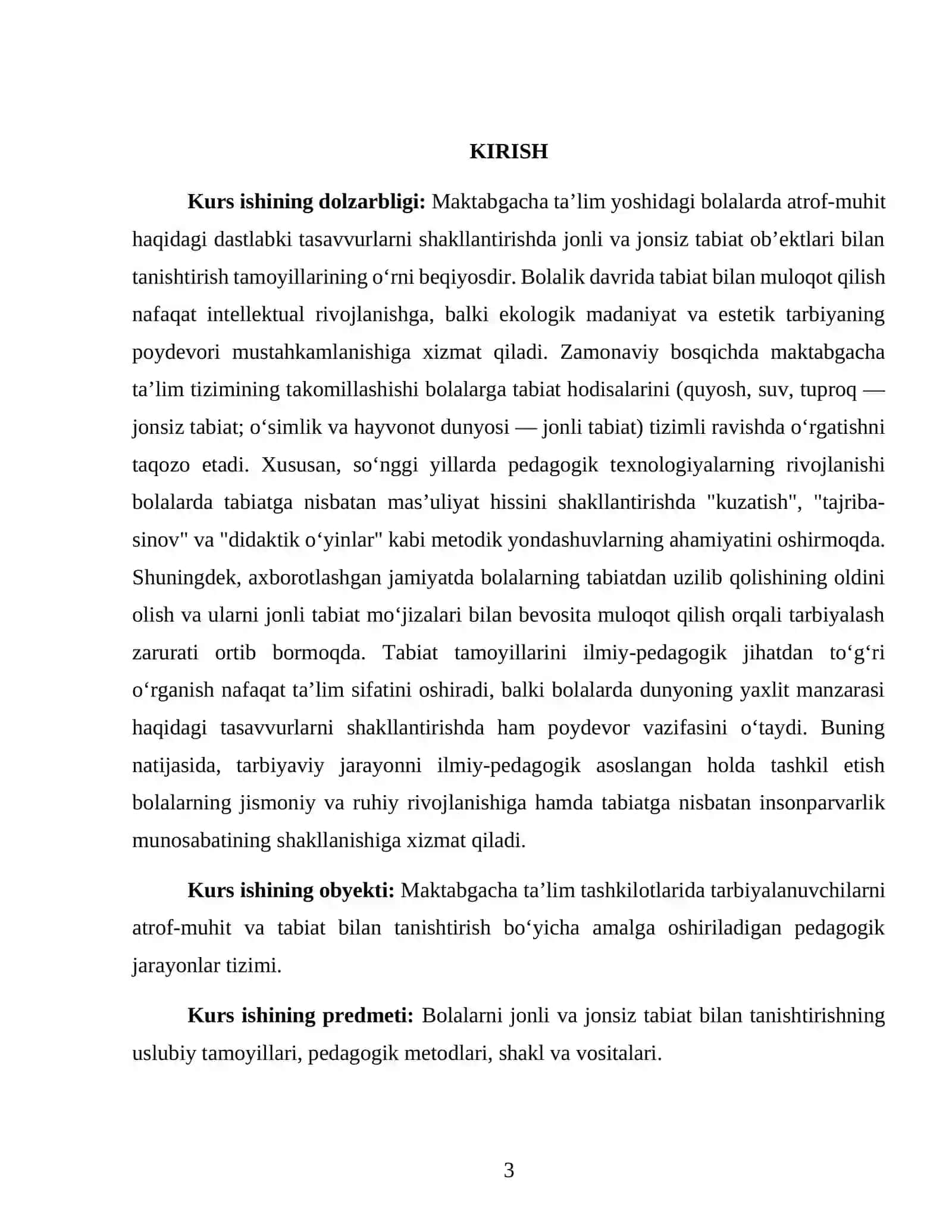 MAKTABGACHA YOSHDAGI BOLALARNI JONLI VA JONSIZ TABIAT BILAN TANISHRIRISH TAMOYILLARI 3