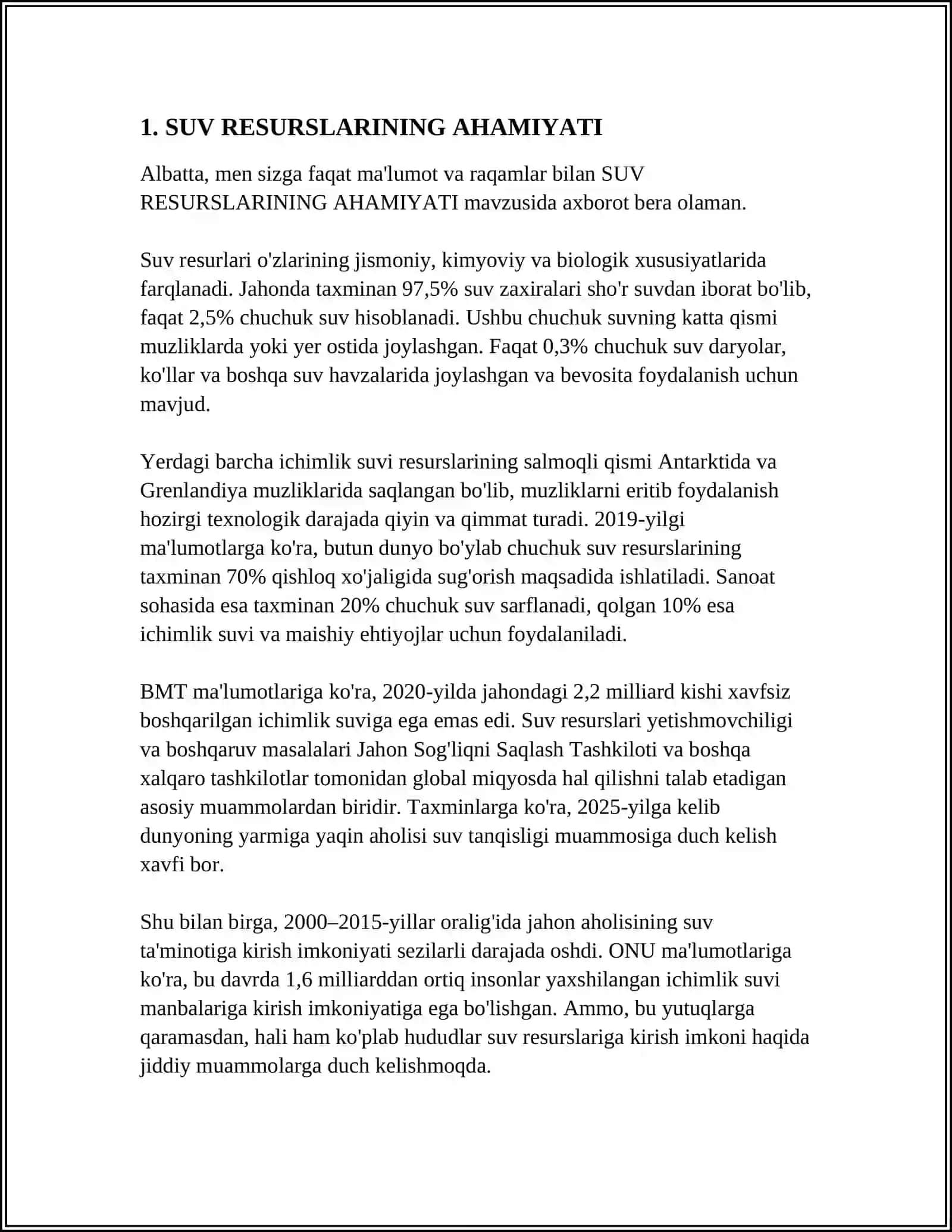 SUV RESUSLARI VA UNING JAMIAT HAYOTIDAGI ÒRNI 3