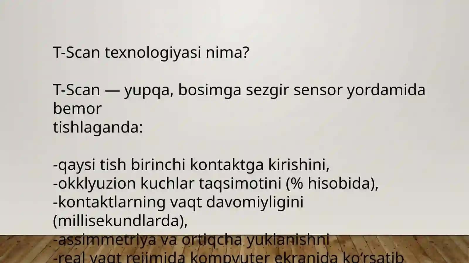 Raqamli okkluziografiya(T-scan, sun'iy intellekt texnologiyalari) 3