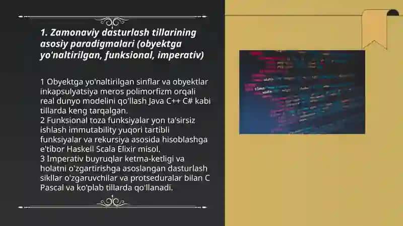 Zamonaviy dasturlash tillaridan foydalanish 3