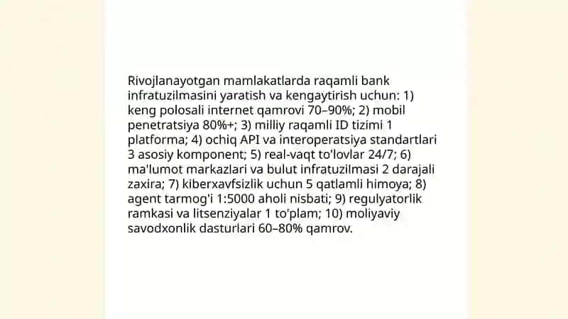 Rivojlanayotgan mamlakatlarda raqamli bankni rivojlantirish istiqbolari 3