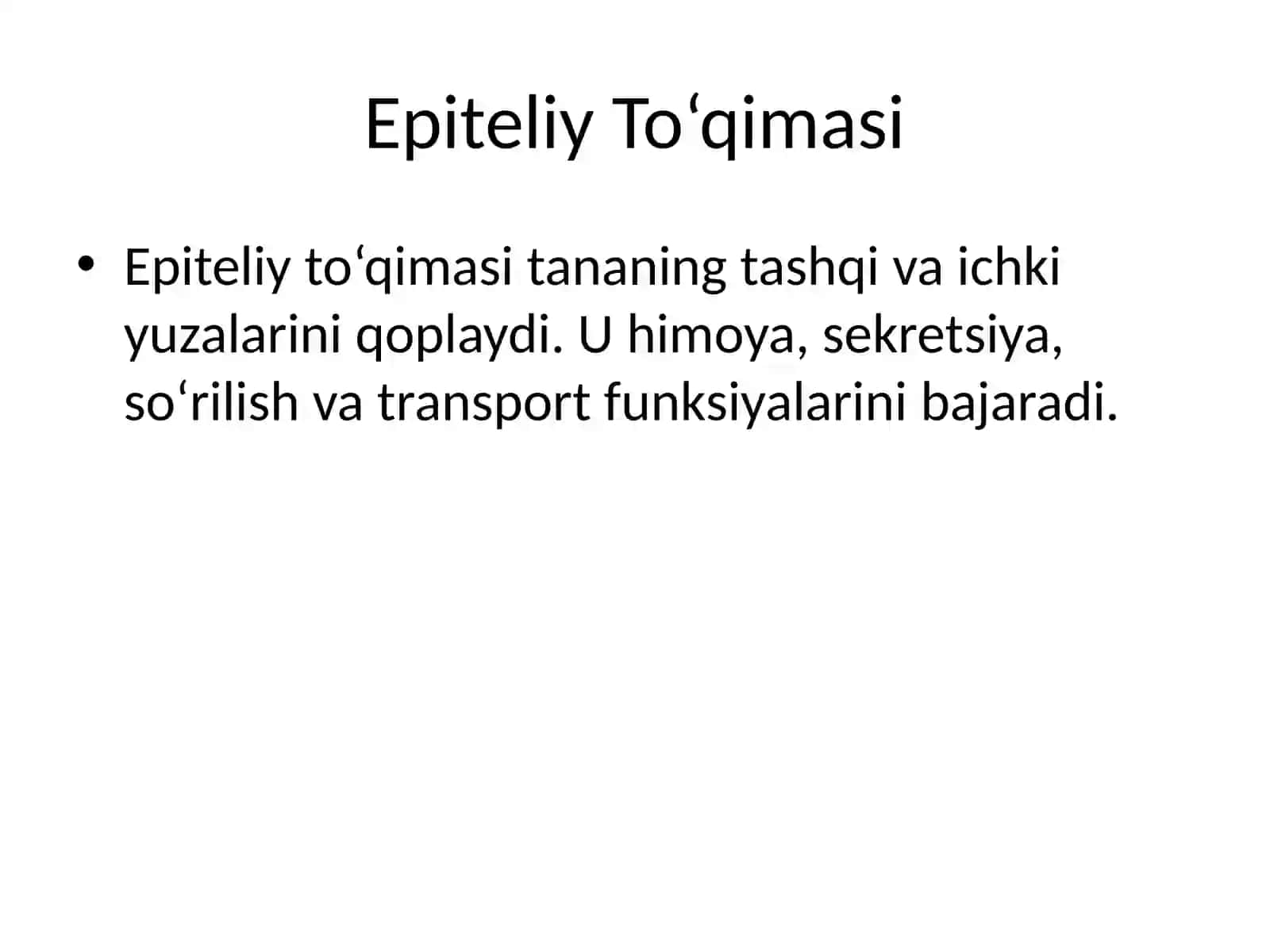 Epiteliy To‘qimasi 3