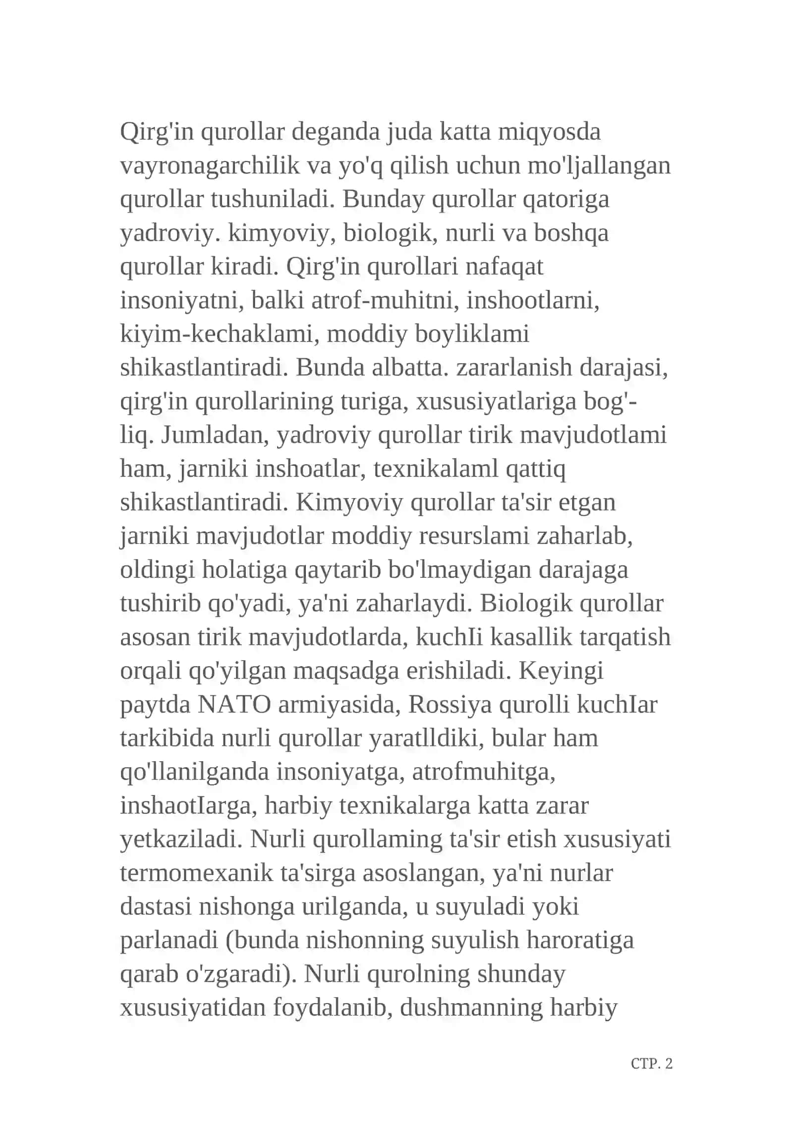Kimyoviy, biologik qurollar va ularning talofatlari 3