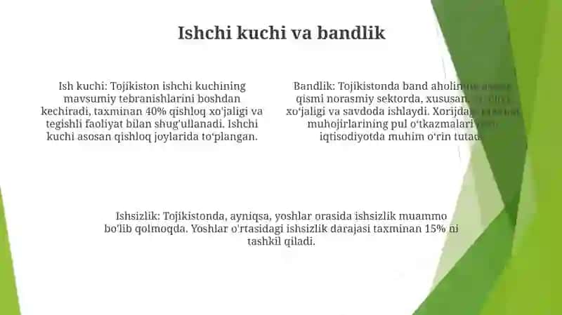 Tojikiston Respublikasi Aholisi Va Iqtisodiyoti 3