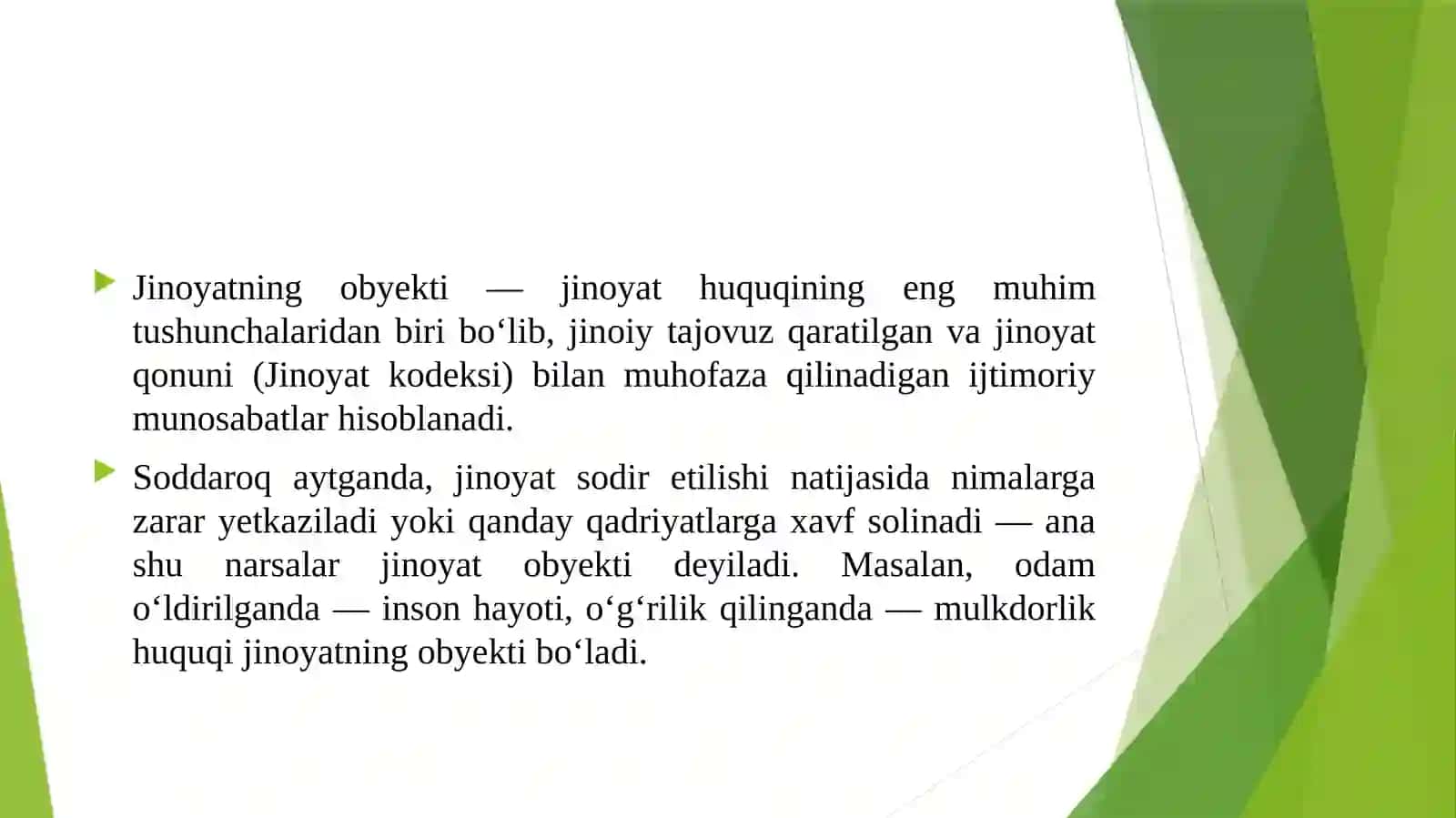 Jinoyatning obyekti 3