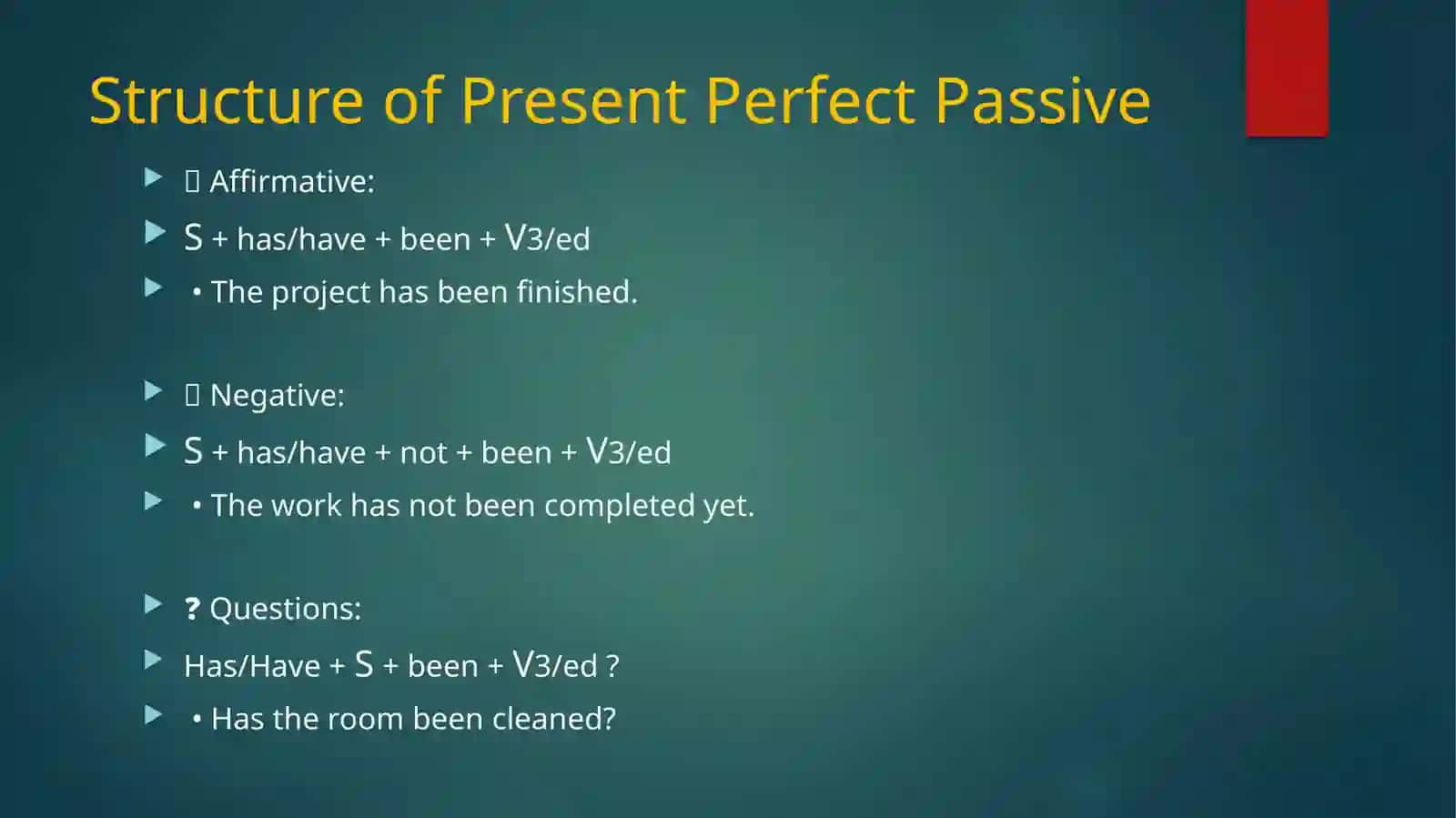 Present Perfect Passive 3