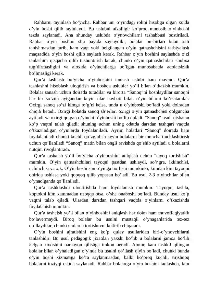 Harakatli o'yinlarni tashkil qilish va o'tkazish 3
