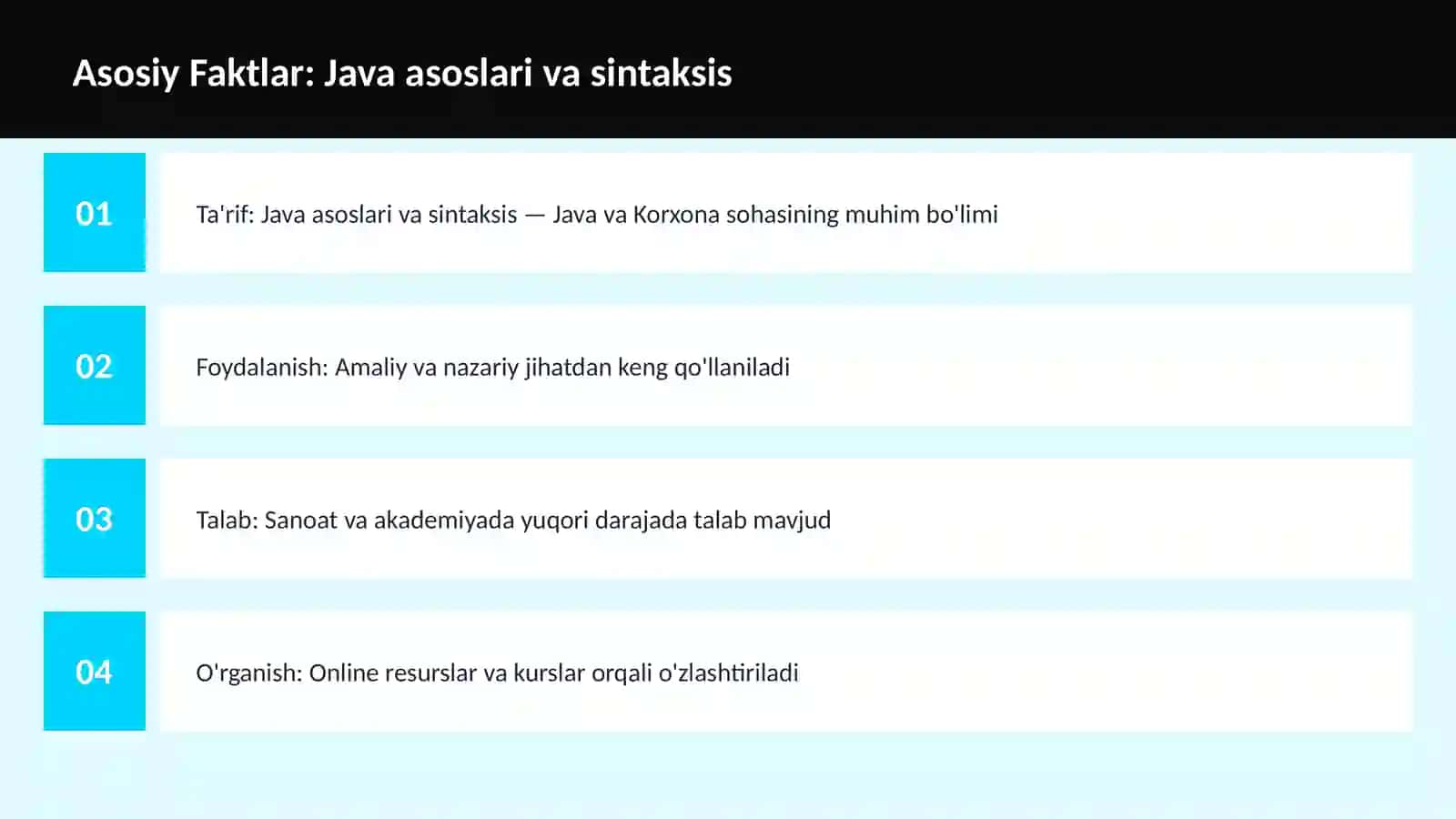 Java asoslari va sintaksis 3