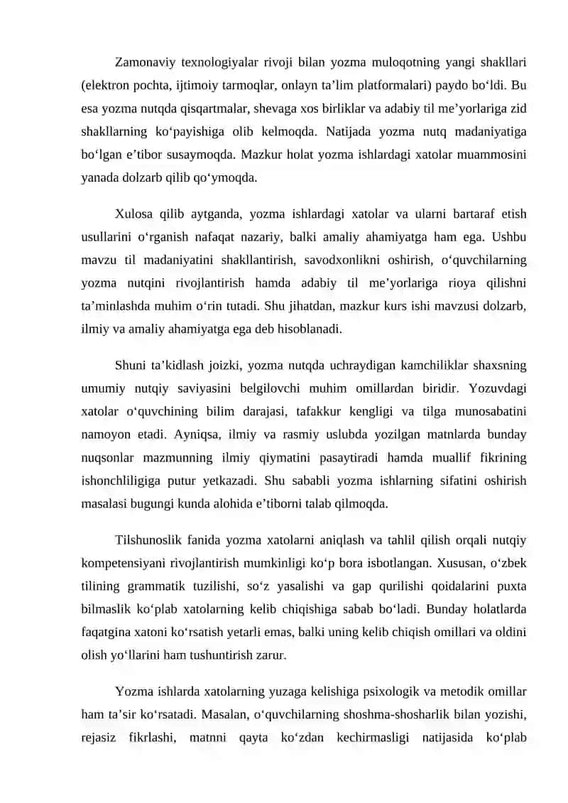 Yozma ishlar va ularning xatolari 3