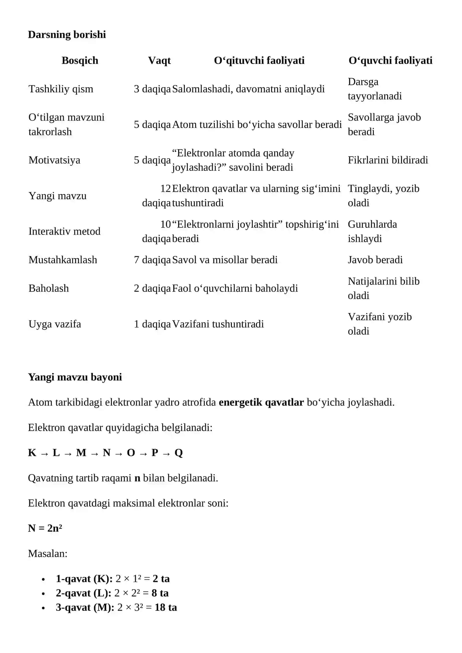 Atom Elektron Qavatlarining Tuzilishi 3