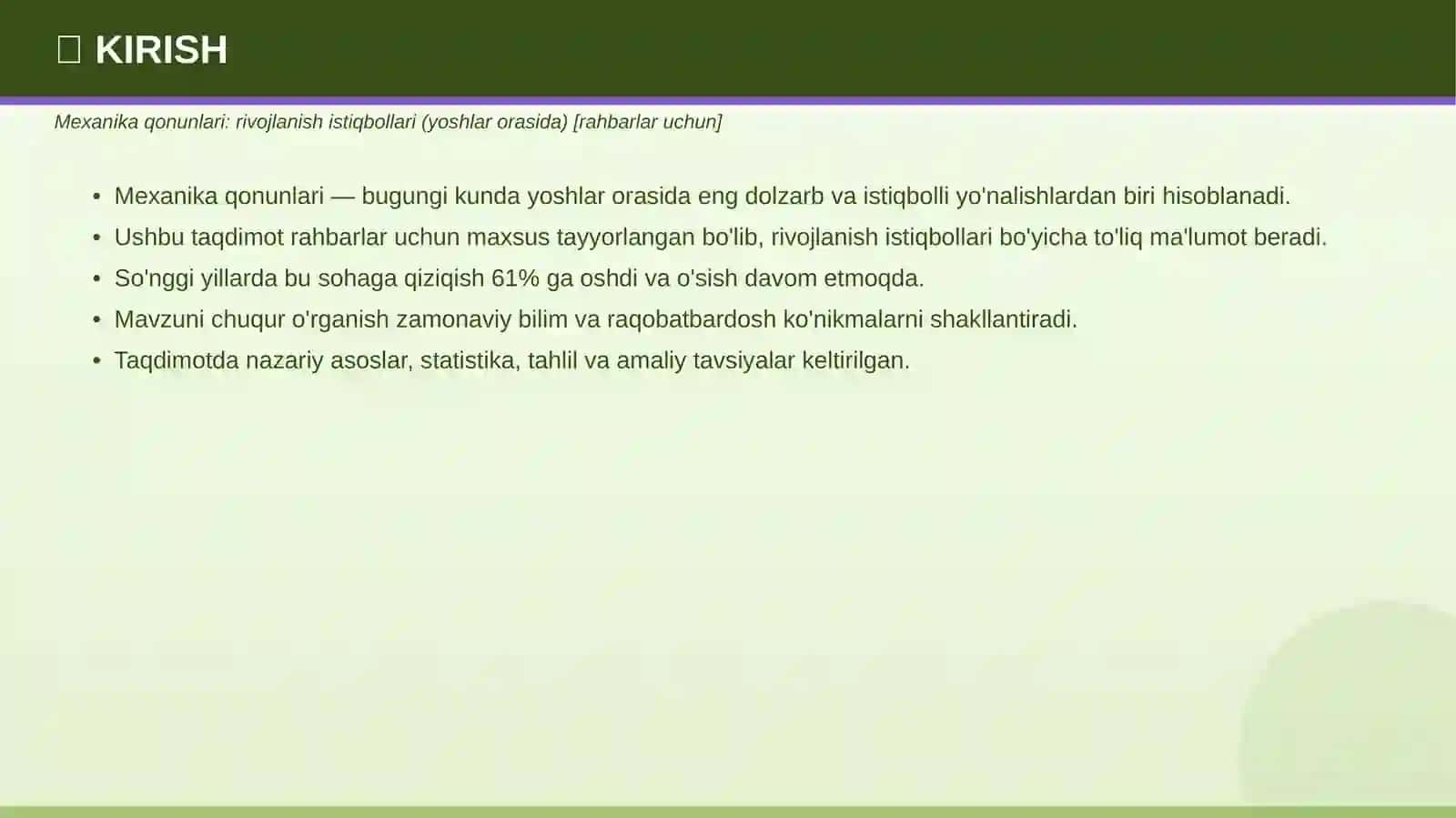 Mexanika qonunlari 3