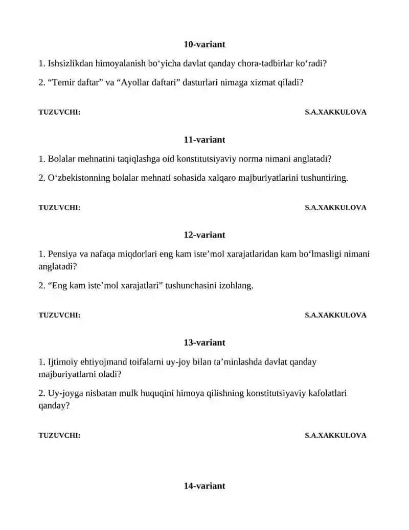 O‘zbekiston Respublikasi fuqarolarining iqtisodiy, ijtimoiy, madaniy va ekologik huquqlari 3