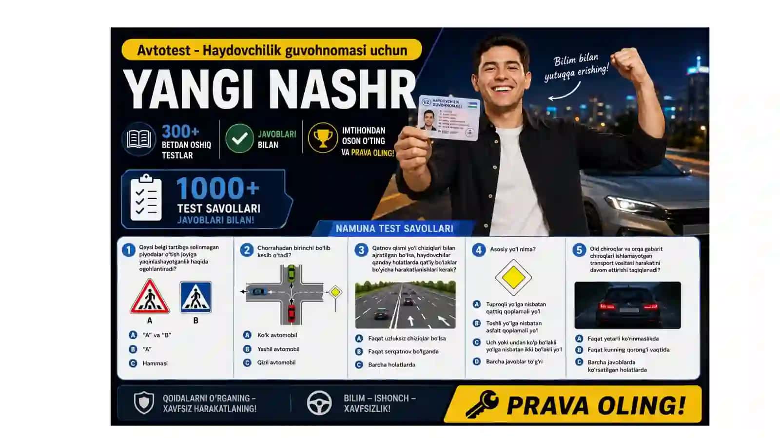 Avtotest prava savollar javoblari bilan 3