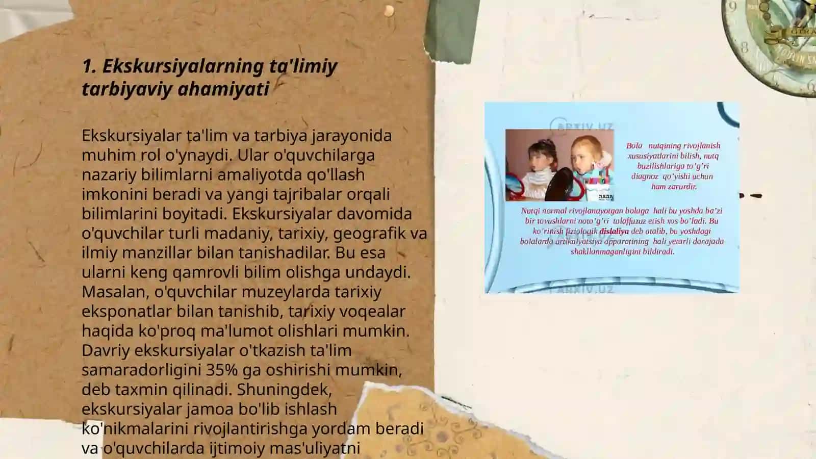 Eshitishida nuqsoni bòlgan bolalar ta'limida ekskursiyalarning ahamiyati xususida 3